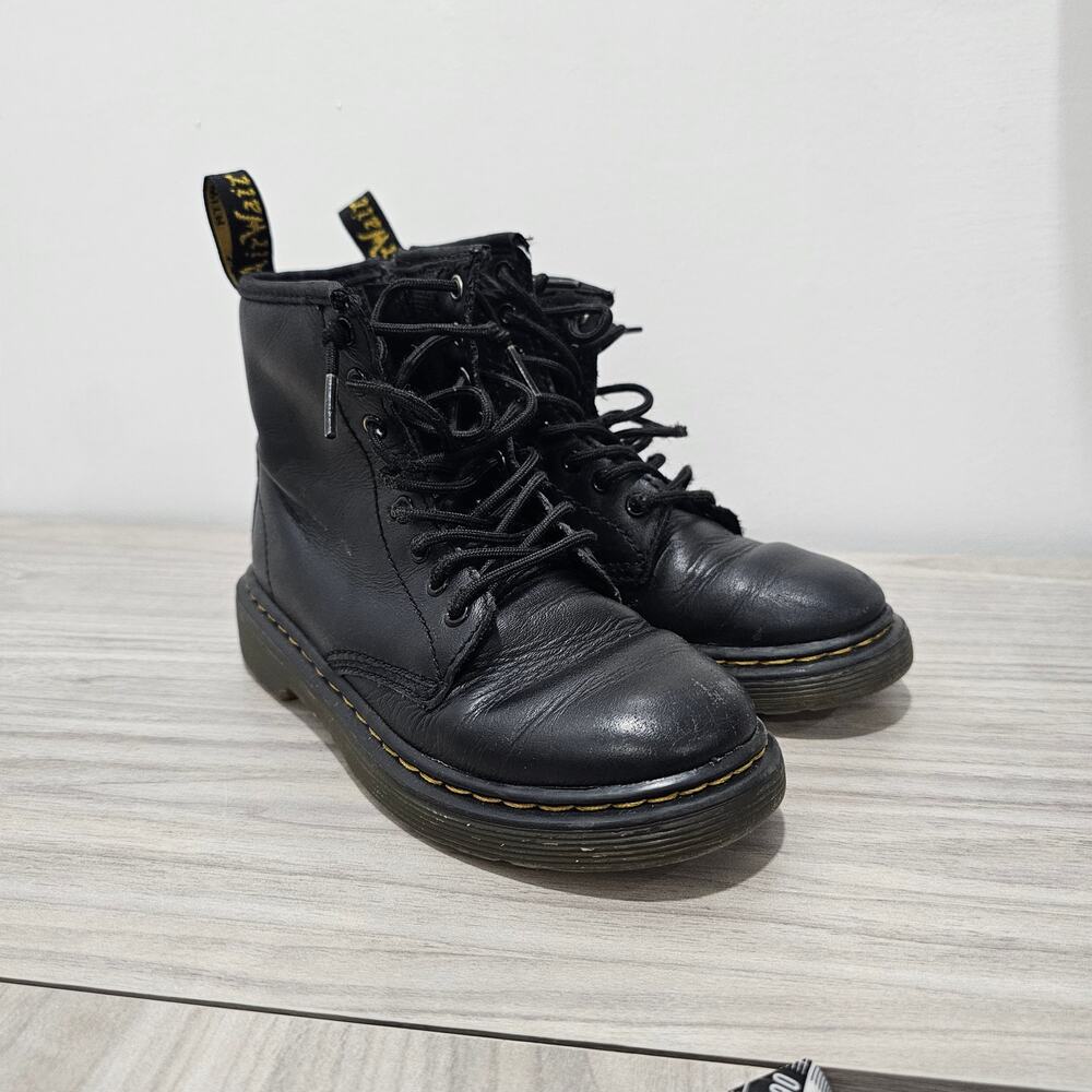 Dr. Doc Martens Junior 1460 Softy T Leather Lace Up Boots Black US 13